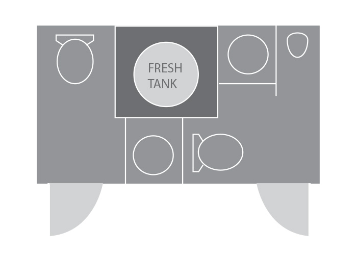 3 person restroom trailer layout